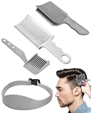 LOZTBUE 4er-Pack Haarschneidehilfe, gebogenes Silikonband, verstellbare Schablone, professionell, für präzise Haarschnitte zu Hause, für Männer