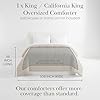 Southshore Fine Living, Inc. Oversized King Comforter, Pet Hair Resistant Bedding Comforters, Cal/King Down-Alternative Comforter/Bedspread, Fluffy and Cozy All-Season Comforters, Bone Color