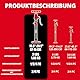XINQIAO Deckenstütze, Montagestütze Bis 70KG Tragkraft, Teleskopstange 47-75CM, Stahl-Montagestütze für Wände, Decken, Türzargen, mit Einhandabstützung, 2 Stück