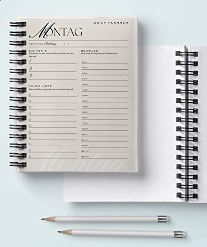 Tagesplaner Block Zeitmanagement Handbuch | Zusätzlich mit TO-DO-Liste, Zeitplan & Prioritäten.
