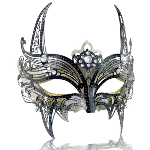Masque de bal masqué strass femme fête costumée Mardi Gras loup She-Devil