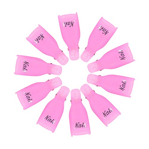 Gel Nail Polish Remover Wrap Clips Acrylic Nails Art Soak Off Clip UV Manicure Pedicure Nail Tool Pink Color