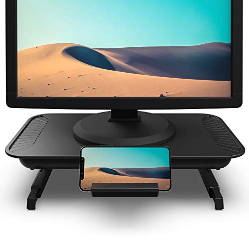 Foldable Monitor Stand Riser, Klearlook Multi-Function Computer Monitor Stand with 2 Adjustable Height