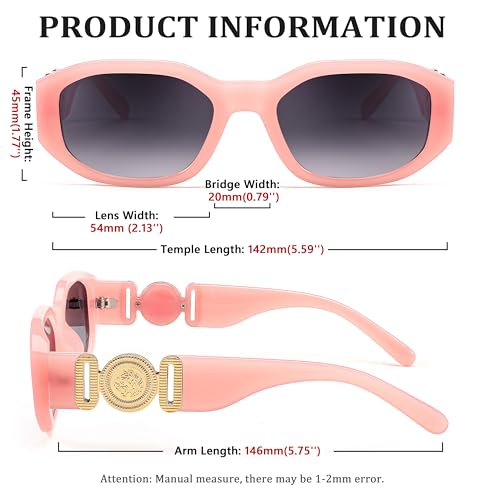 Image of FEISEDY Retro Trendy Rectangle Sunglasses Women Men Narrow Shades B2322 | |Vintage Shades |UV400 Protection |Blocks Glare |Women & Men |Comes With A Storage Case