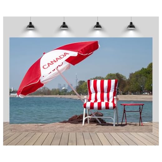 Canadian Flag Beach Backdrop for Parties