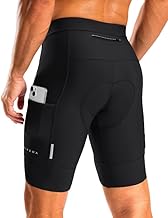 Bikewa Men's Bike Shorts 4D Padded Cycling Shorts for Men Road Riding Biking Bicycle Zipper Pockets
