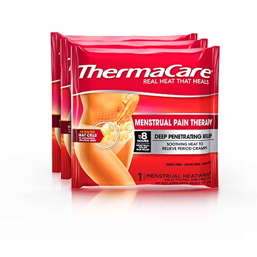 ThermaCare Portable Heating Pad, Menstrual Pain Relief Patches, D...