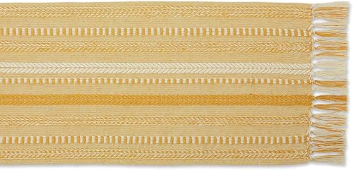 Image of THE HOME TALK Premium Cotton 4-6 Seater Table Runner -14x72 Inches-Yellow|Elegant Dining|Handcrafted Quality|Stylish Console Decor for Dining Table, Parties, Events