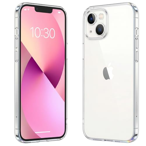caslord Hülle Kompatibel mit iPhone 13 weiche TPU Transparent Stoßfest Schutzhülle Durchsichtige Kratzfest Handyhülle Case Cover