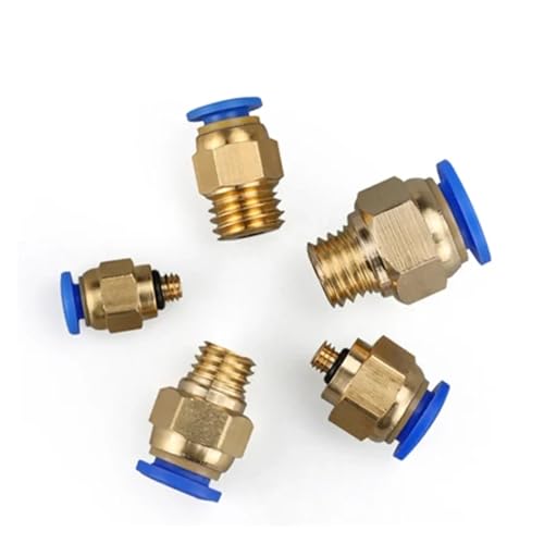 TaoHHU 10PCS/50PCS Pneumatic Quick Plug Pipe Quick Connector Metric Thread Straight Through PC4 / 6-m5pc8-m6 / M8 / M10m12(PC8-M