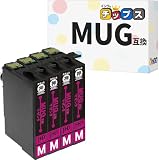 インクのチップス エプソン用 MUG(マグカップ) 互換インク MUG-M マゼンタ 4本セット 残量表示対応 EW-052A / EW-452A