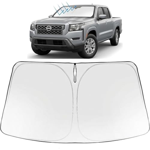 Image of Proadsy Windshield Sun Shade for Nissan Frontier 2022-2026 Foldable Front Sunshade Protector Sun Visor Blocks UV Rays Keep Car Cooler Accessories
