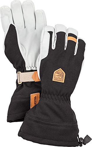 Hestra Army Leather Patrol Gauntlet - Classic Leather Snow Glove for The Mountains - Black - 10