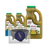 Herdez - Lavinia Essentials Bundle: 2-Pack of Salsa Verde Medium, 70oz Plastic Jug Imported from Mexico + 1 Utility Prop.