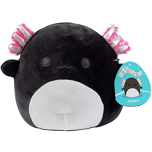 Image of Squishmallows Original 8 Inch Jaylen The Black and Pink Axolotl - Official Jazwares Plush - Soft, Cuddly Collectible Lizard Fish Stuffed Animal Toy - Gift for Boys, Girls, & Kids