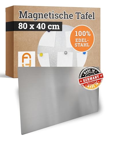 Feuerfest 123 Magnettafel I 80x40cm I Hochwertige Magnetwand aus...
