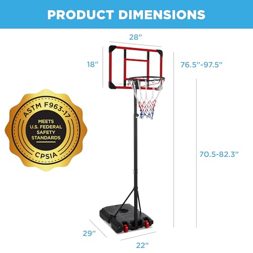 Best Choice Products SKY6250 Kids Height-Adjustable Basketball Hoop System thumb #6