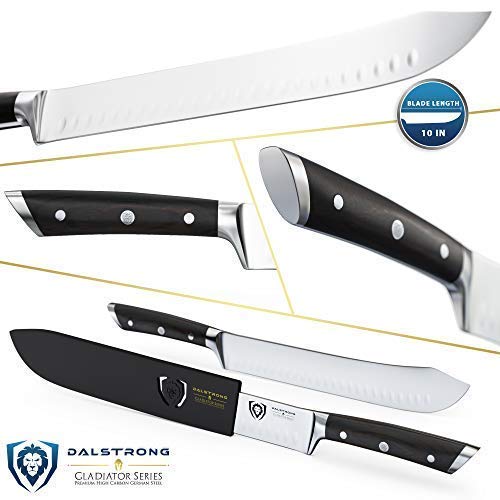 Dalstrong The Gladiator Series Elite Bull Nose Butcher Knife 10" Bundled With Premium Whetstone Kit - #1000/#600 Grit #TOP2