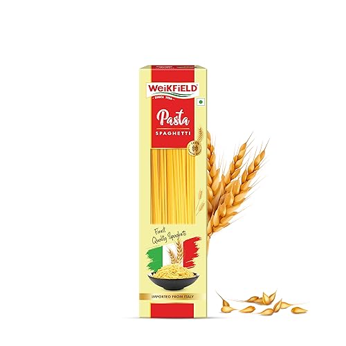 Image of Weikfield Spaghetti Pasta 400g Pouch | Healthy Pasta Made With 100% Durum Wheat Semolina | No Maida | Rich in Protein & Fibre | Non-Sticky | 100% Vegetarian