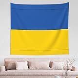 TYUMH Wanddekoration, Wandteppich, 152,4 x 129,5 cm, Flagge der Ukraine, Drucke, Wohnaccessoires, bequem und weich für Wohnzimmer, Schlafzimmer, Schlafsaal