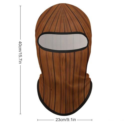Balaclava Mask for Men Balaclava Ski Mask Brown Wood Pattern Winter Face Mask Face Cover for Cycling miniatura 2