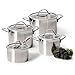 ProCook Professional Stainless Steel - Batterie Set Marmites & Casserole - Série 4 Pièces - INOX 18/10 Induction - Avec Couvercles - Poignées Ergonomiques Inox Isolant