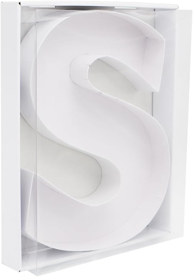 12" Fillable Cardboard Letter Charcuterie Gift Cupcake Box With Cover Sweets Packaging (S) S Shape