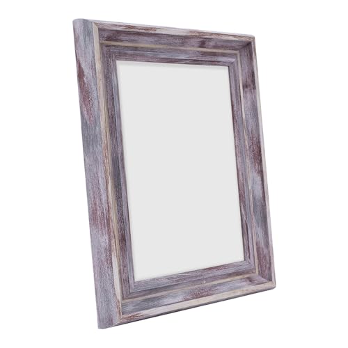 Image of GOLDEN PEACOCK Set of 2 5x7 Inch Photo Frames - Antique Dusty Grey Finish | Elegant Wall Hanging & Tabletop Picture Frames for Home Decor & Gifting