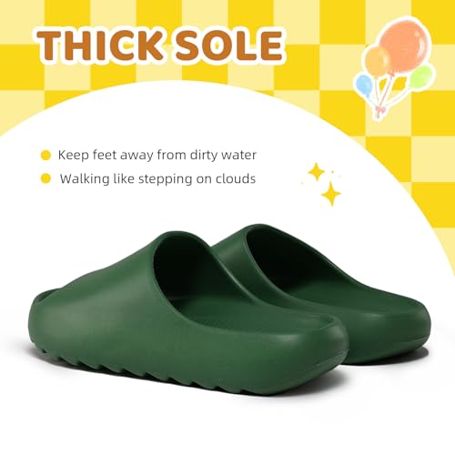 Image of Kids Cloud Slides for Boys & Girls, Super Soft & Comfy Beach Pool Slippers, Non-Slip Waterproof Shower Sandals for Toddlers & Kids