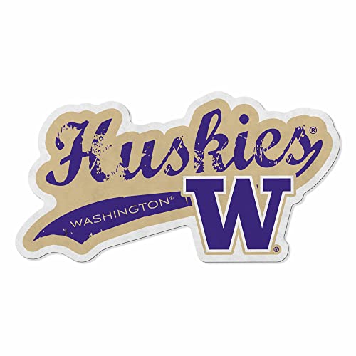 Rico Industries NCAA Washington Huskies Distressed Shape Cut Pennant - Home and Living Room Décor - Soft Felt EZ to Hang