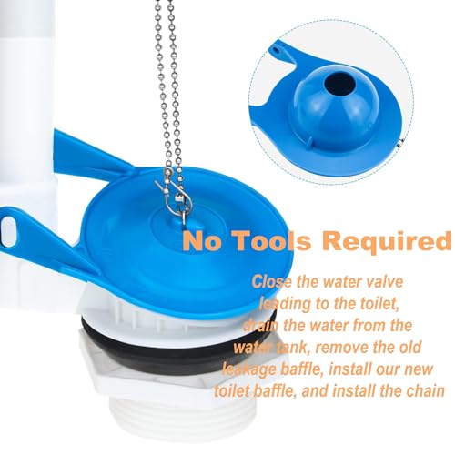 Gerber Toilet Flapper Replacement, 4-Pack 3 inch Toilet Stopper Kit for Gerber 99-788 Fits 3 inch Toilet Flush Valve, Water Saving, Easy to Install thumbnail 2