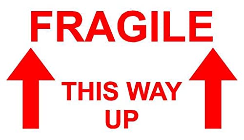 Fragile This Way up Packing Sign/Labels 50mm x 28mm - Self Adhesive Stickers (320)