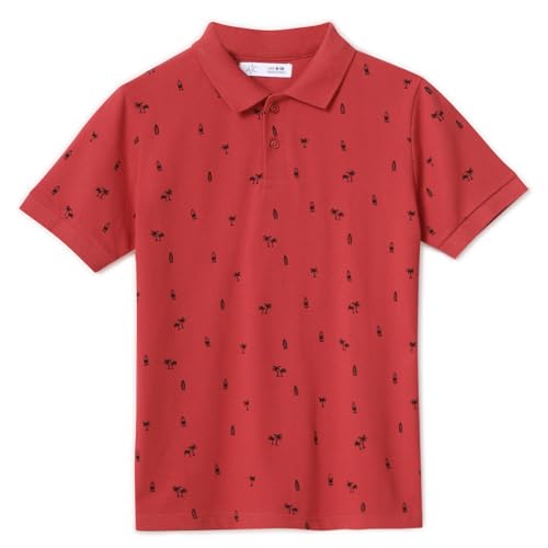 Image of Alan Jones Clothing Boy's Cotton Regular Fit Polo T-Shirt