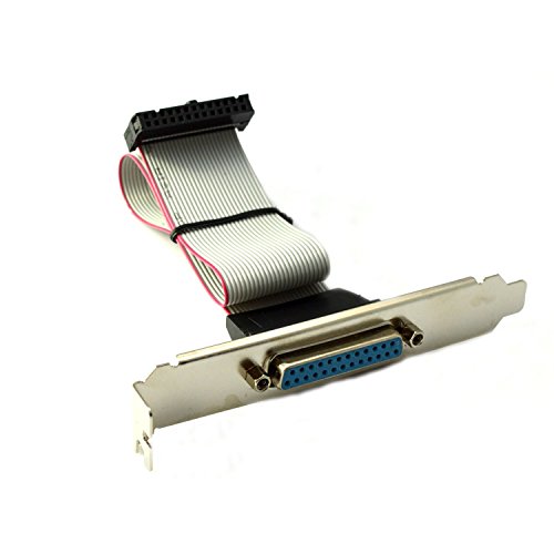 VONOTO 25Pin Motherboard Parallel Bracket 16-Inch Parallel Port Header Cable Adapter with Bracket
