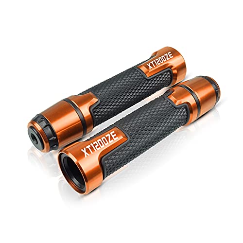 Poignée de guidon de moto orange pour s'évader en YAMAHA XT1200ZE sur les routes de France