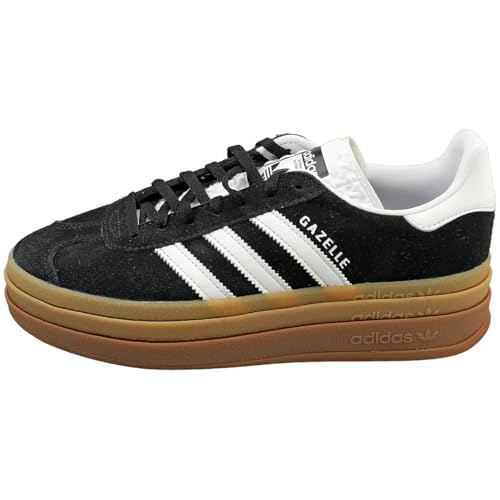 Image of adidas Gazelle Bold W Women's Three Layers Q-Pannel Gum Sole Trainers (Black White, US 9.5)