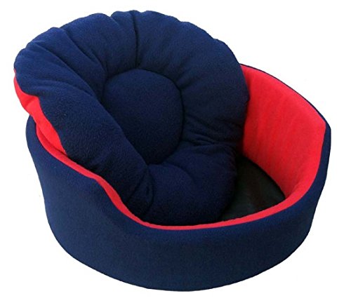 Image of Fluffy's Polyester Luxurious Both Side Soft Dog /Cat Bed (Red, Small)
