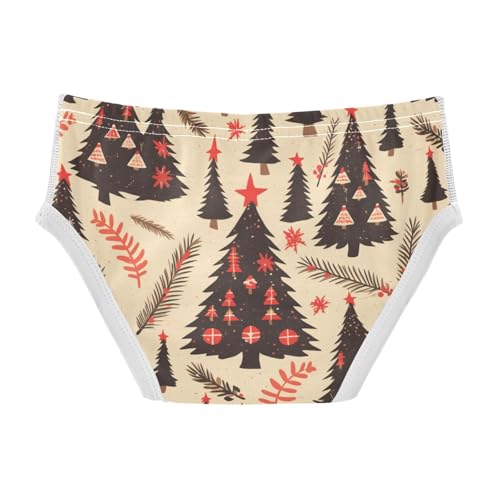 KLL Buffalo Plaid Christmas Trees Little Boys Cotton Briefs Underwear Breathable Children Undies2
