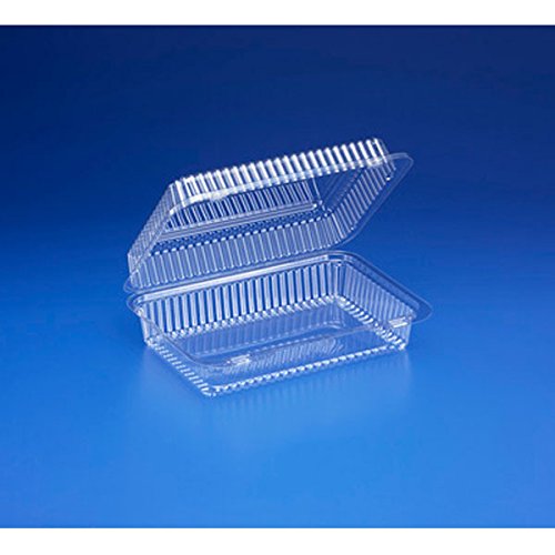 9 x 6 x 2 Danish Loaf Cakes Clear Hinged Containers/Case of