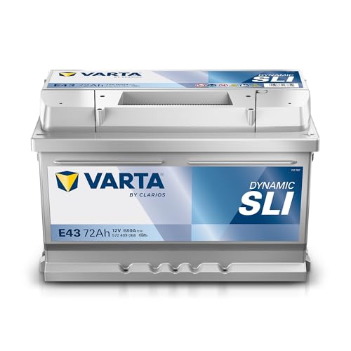 VARTA Automotive DYNAMIC SLI (E43) 12V 72Ah 680A - Nassbatterie KFZ mit Standardausstattung & ohne Start-Stopp System - Starterbatterie für einfachen Energiebedarf - Bleisäurebatterie wartungsfrei