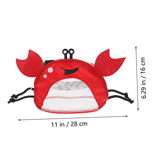 Kisangel Crab Beach Bag Mesh Organizer Straw Beach Bag for Boys and Girls for Family2