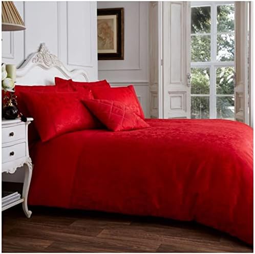 GC GAVENO CAVAILIA Super Soft Jacquard Duvet Covers Double, Easy Care Breathable Bedding Sets, Machine Washable Quilt Covers, Cream