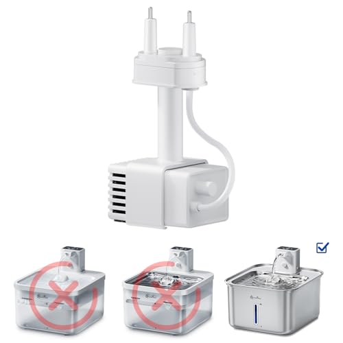 DownyPaws Pompe pour Fontaine à Eau pour Chat, pour WFP6-FSS série Tout INOX, Blanc