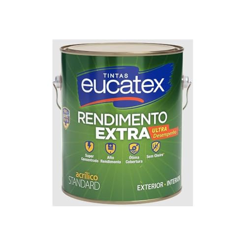 Tinta Acrílica Rendimento Extra Fosco 3,6 Litros Amarelo Canário
