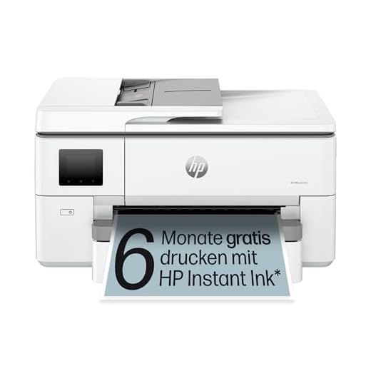 HP OfficeJet Pro 9720e A3-Multifunktionsdrucker, Drucken bis A3, 6 Monate gratis drucken Instant Ink inklusive, Drucker, Scanner, Kopierer, Fax, WLAN, LAN, Duplex, Airprint, Grau-Weiß