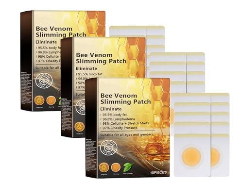 Bee Venom Slimming Patches Bee Venom Lymphatic Patches Weight Loss Patches Body Shaping Stickers Body Management&Curves Bee Venom Detoxifying Patches 3PC