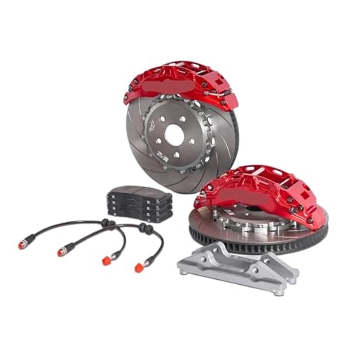 DOQUAMNEX Brake Caliper Big Brake Caliper Kit Modification Brake Systems 6 Pistons Fit for Camry Deposit Car Calipers(Gray)