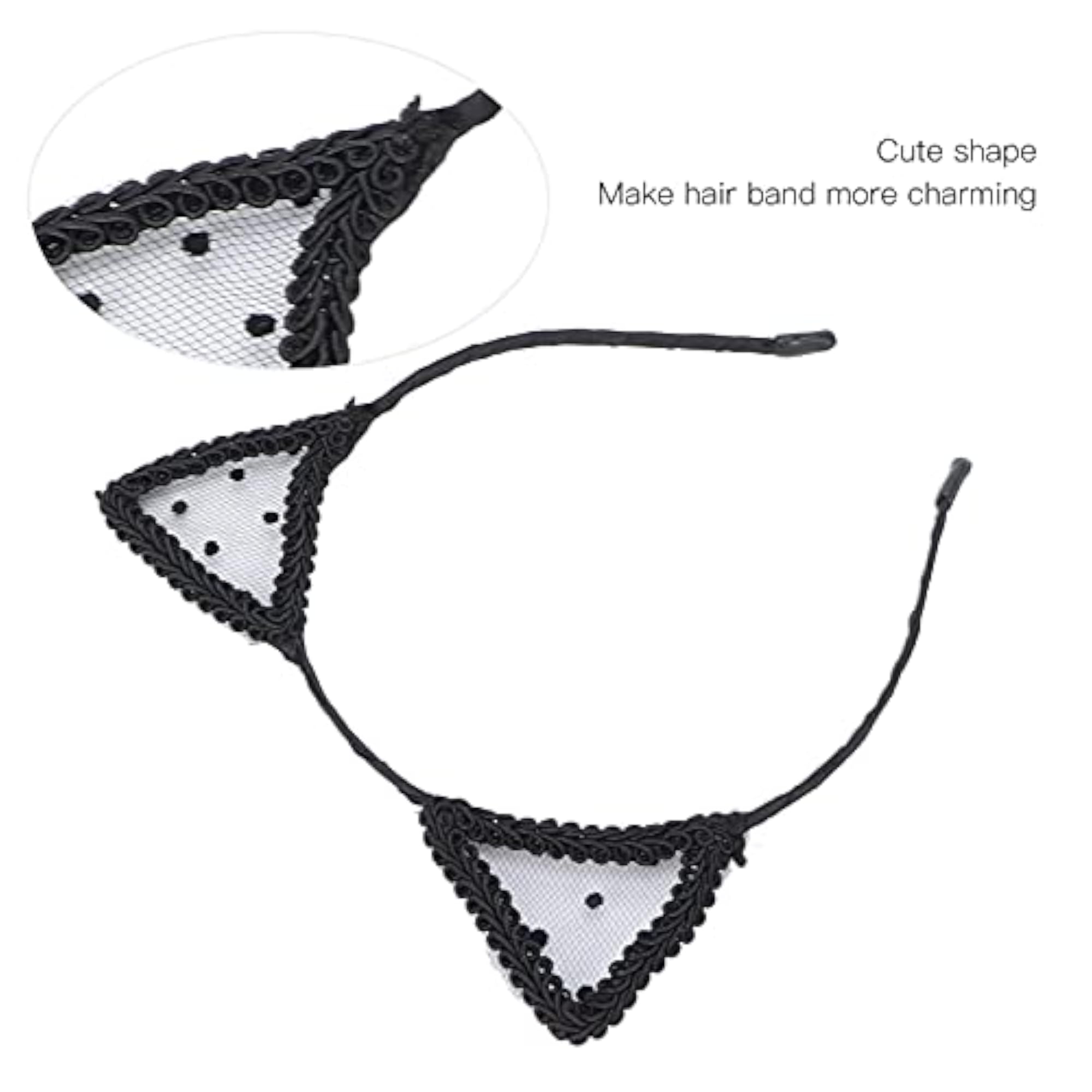 Cat Ears Headband, Lightweight Practical Headwear for Parties