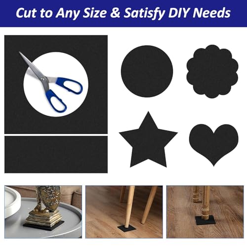 Image of Foam Padding Sheets with Adhesive Backing - Self Stick Neoprene Insulation Foam,4 PCS 1 /2 Inch Thick X 4 Inch Long X 4 Inch Wide - Closed Cell Foam Sheet Square Pad (4)