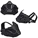 IDOGEAR Airsoft Mask,Tactical Airsoft Lower Face Mask Half Face Steel Mesh Protective Mask Military Style Comfortable Adjustable Flexible Mask (Black)